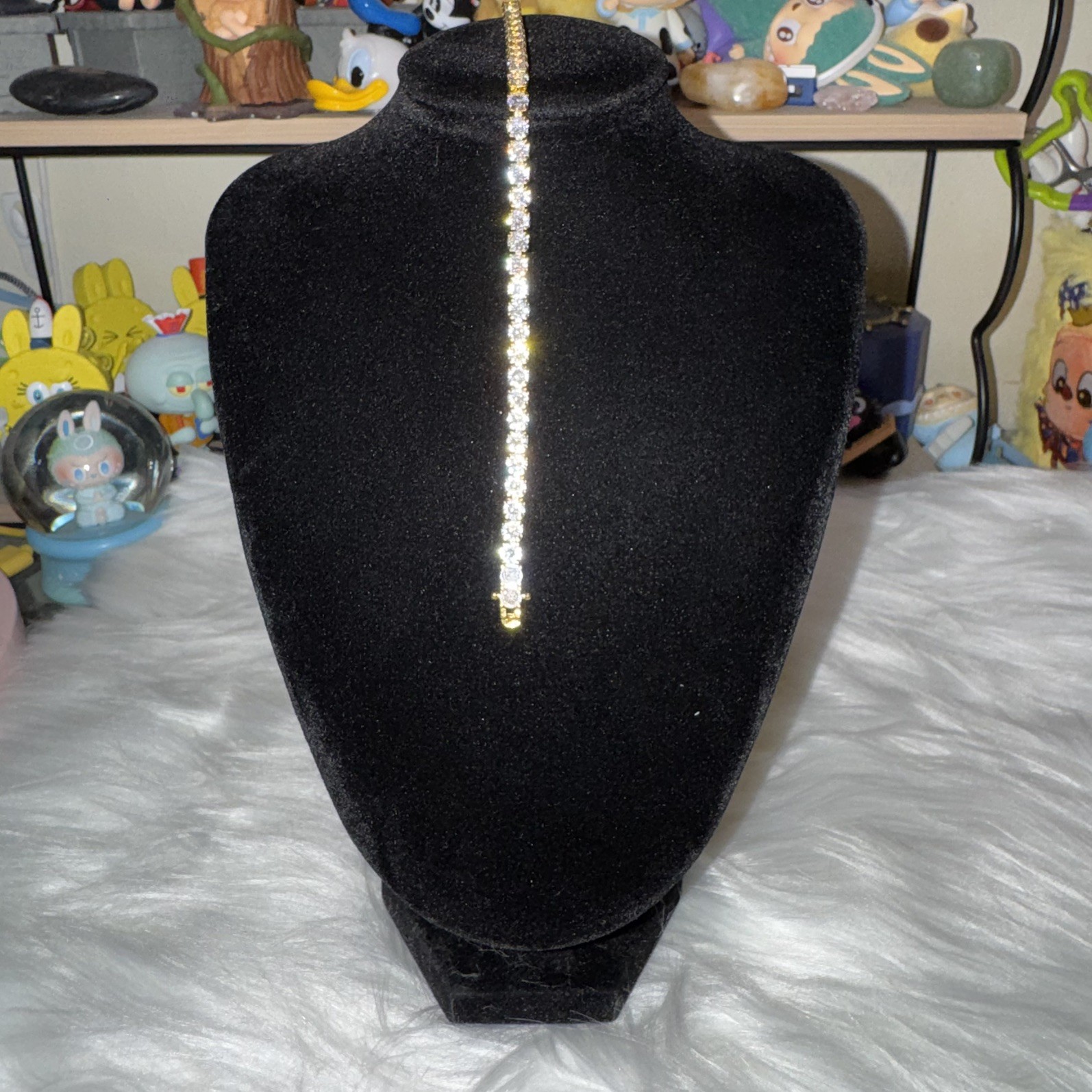 Tennis Bracelet 14K Yellow Gold Filled, VVS Cz, 7.5inch, 4mm