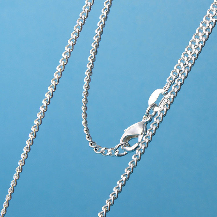 Wholesale 10pcs 925 Sterling Solid Silver Plated 2mm Curb Chain Necklace 16″-30″