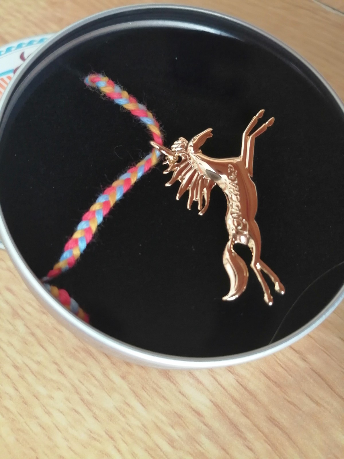 Longchamp Necklace Choker Horse Motive in Parisian Wave Tin