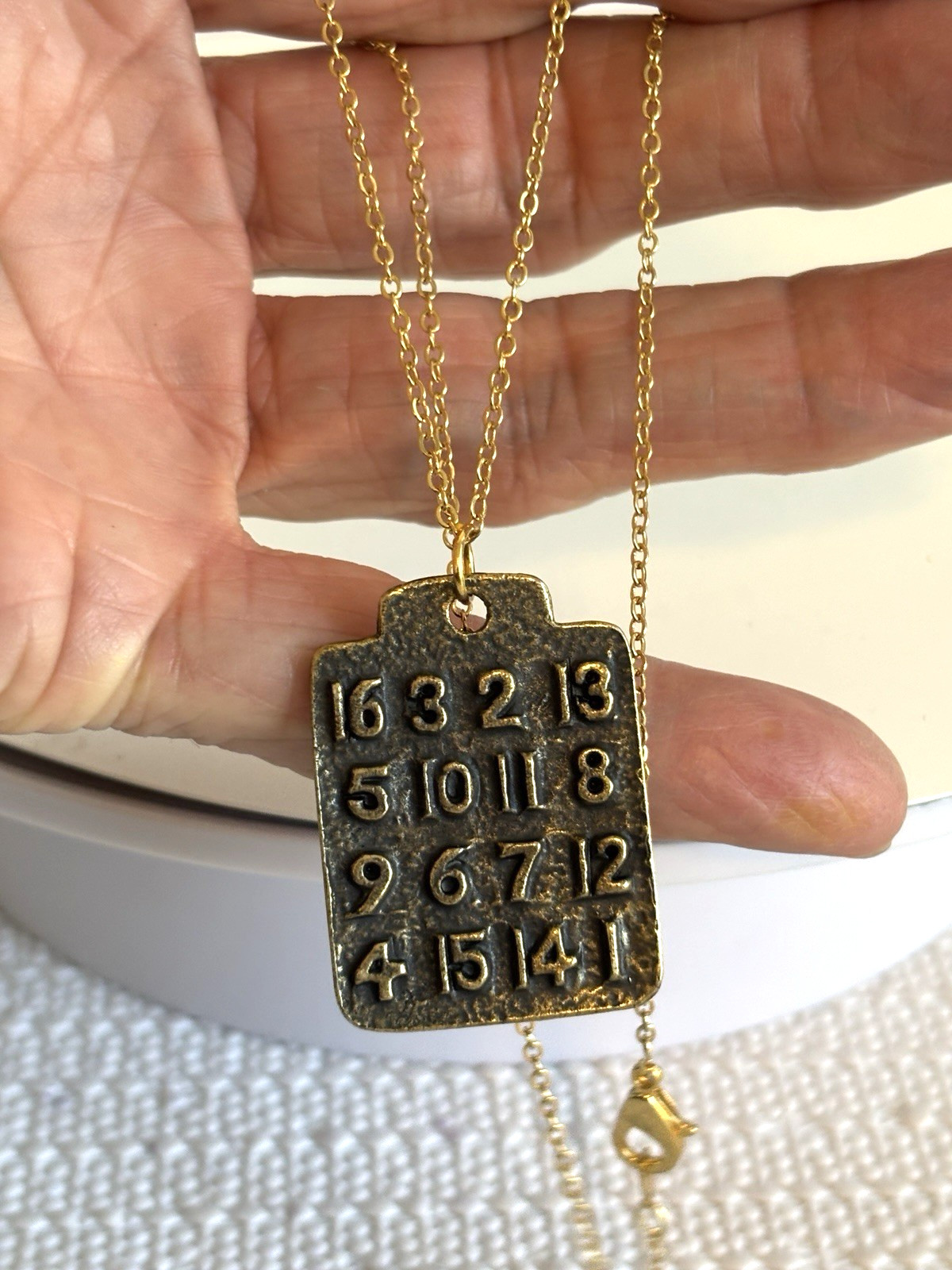 Lucky Number Magic Square Good Luck Necklace Pendant
