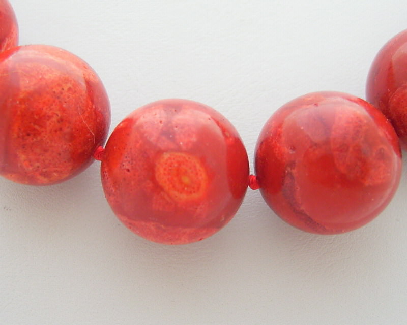 20″ 20MM Red Coral Necklace