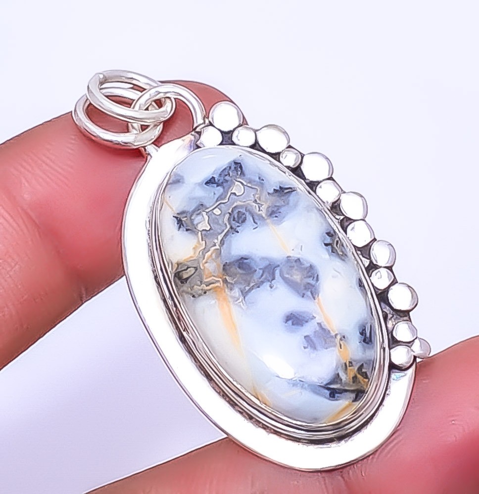 Malingano Jasper – Indonesia Gemstone 925 Sterling Silver Pendant 1.95″ A389