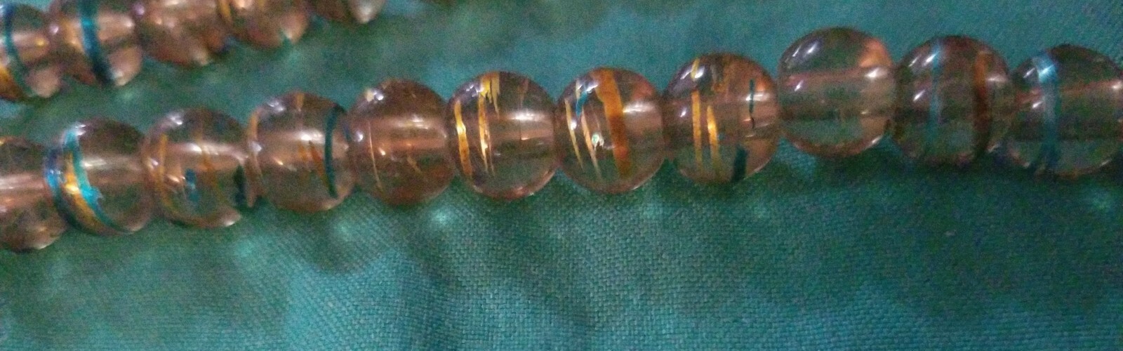 New! Long Gorgeous 32in Necklace GOLD Blue Ocean Marble Hippie Gypsy Woman lot