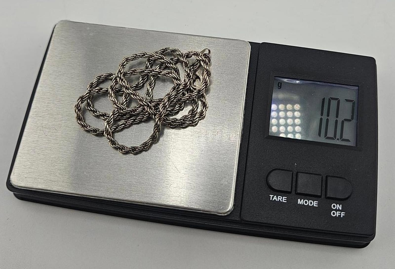 18in Sterling Silver 2.2mm Rope Necklace Chain