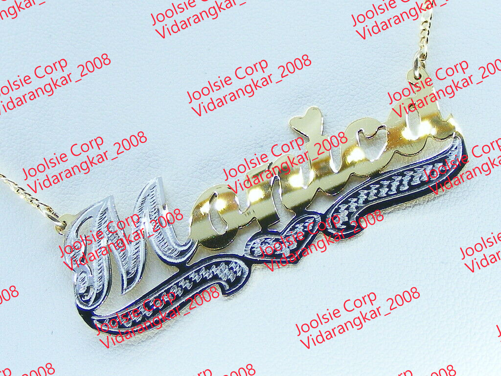 PERSONALIZED SILGLE 18K GOLD PLATED NAMEPLATE NECKLACE * ANY NAME * US SELLER