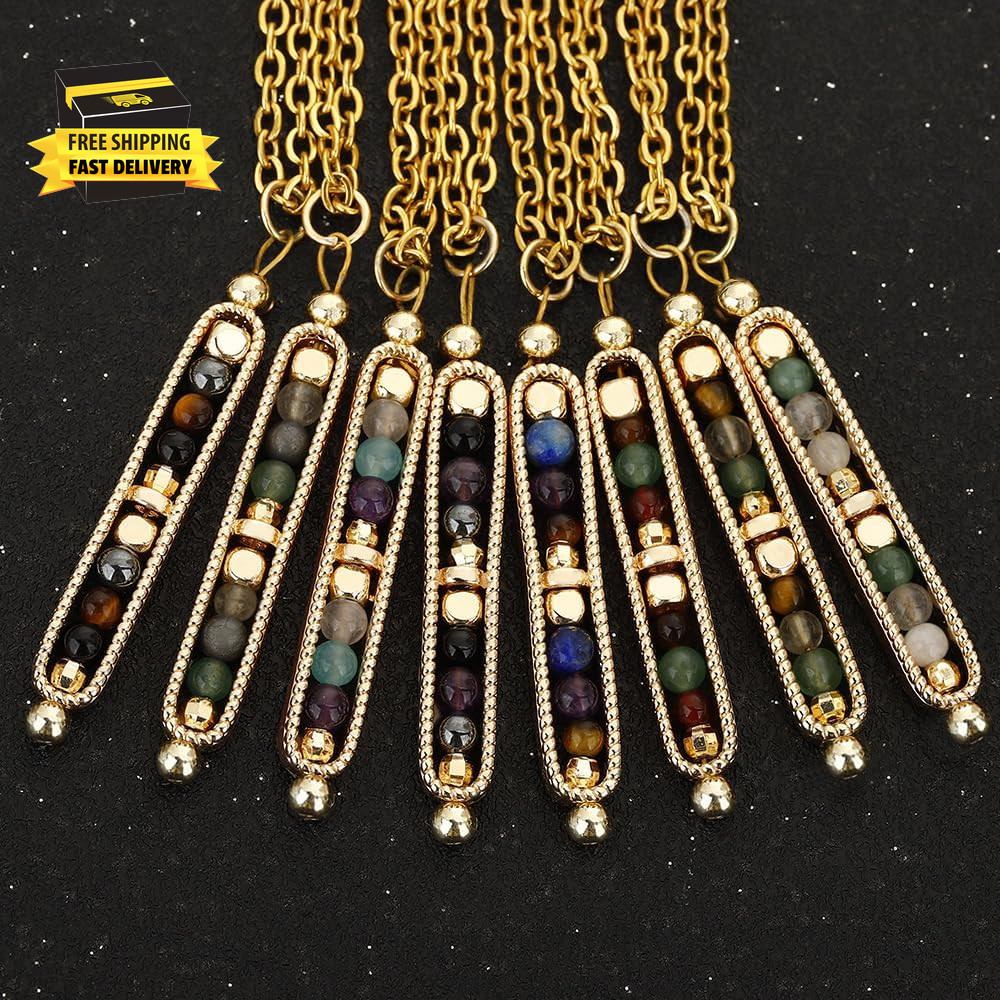 Healing Crystals and Stones Necklace Spiritual Crystal Necklace for Women Men An