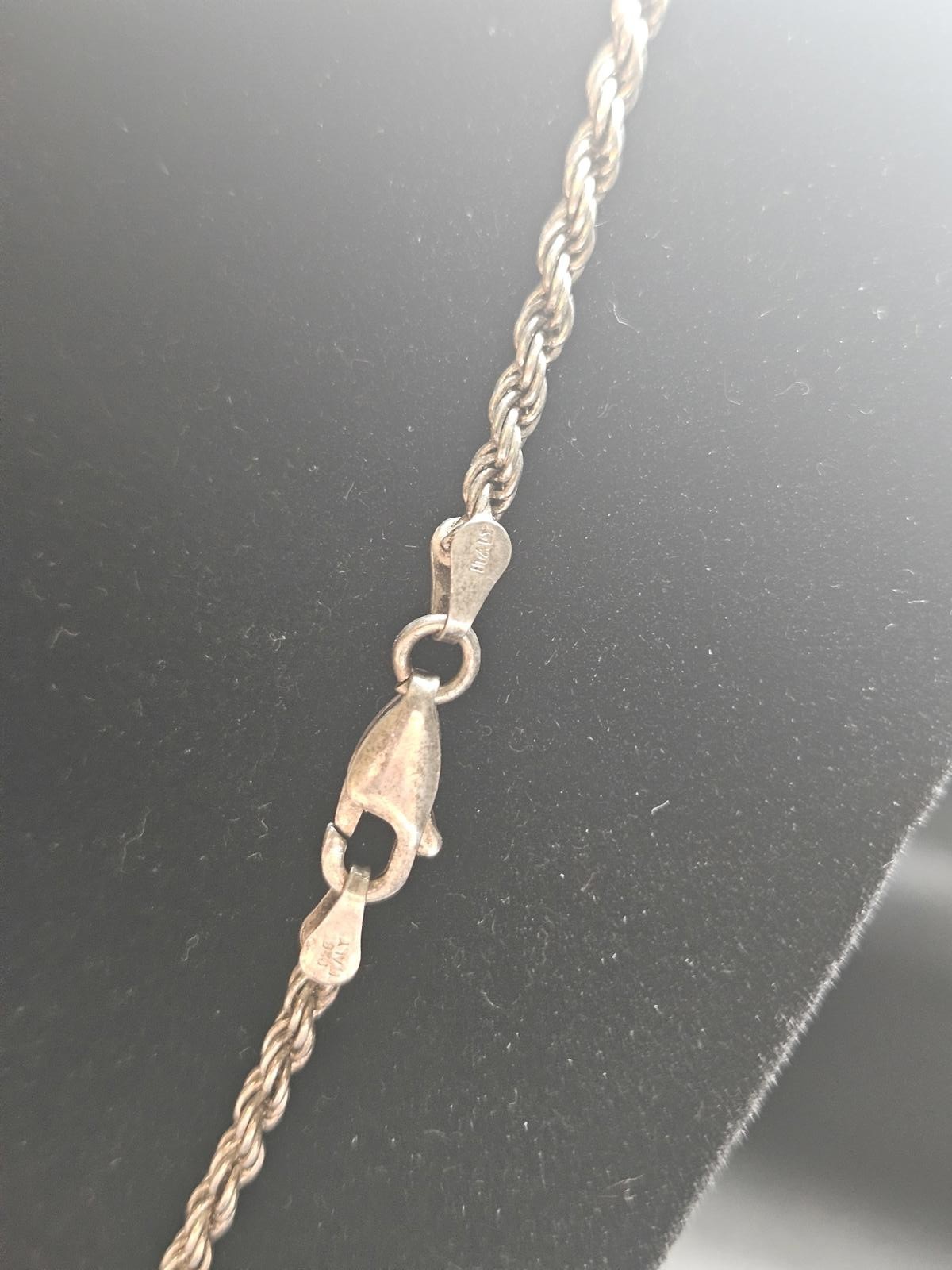 18in Sterling Silver 2.2mm Rope Necklace Chain