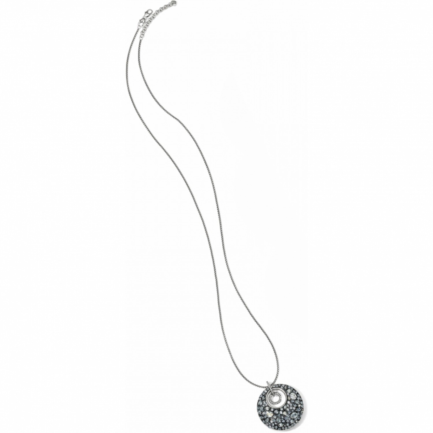NWT Brighton TRUST YOUR JOURNEY Aqua Clear Crystal Convertible Necklace MSRP$158