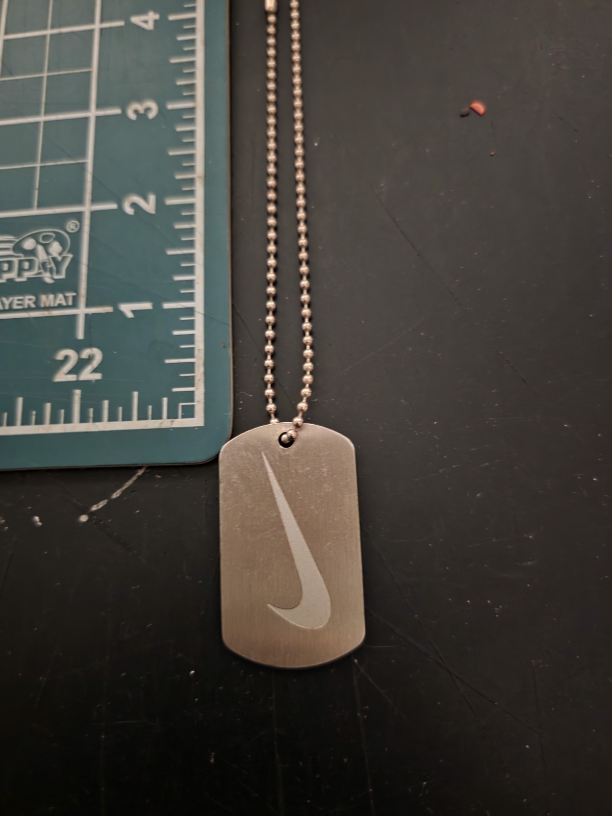 Nike Olympics Dog ID Tag Pendant W/ Ball Chain Necklace