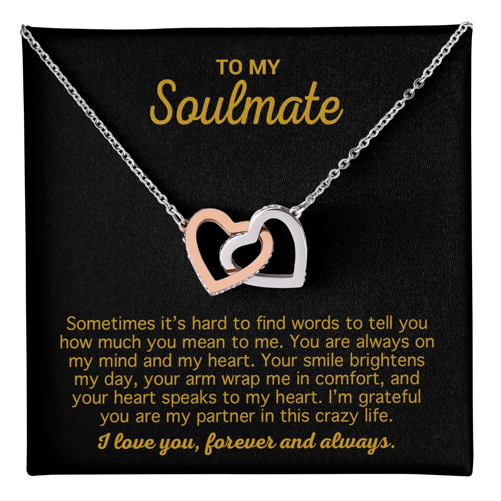 To My Soulmate Necklace Gift For Wife Girlfriend Birthday Anniversary Christmas