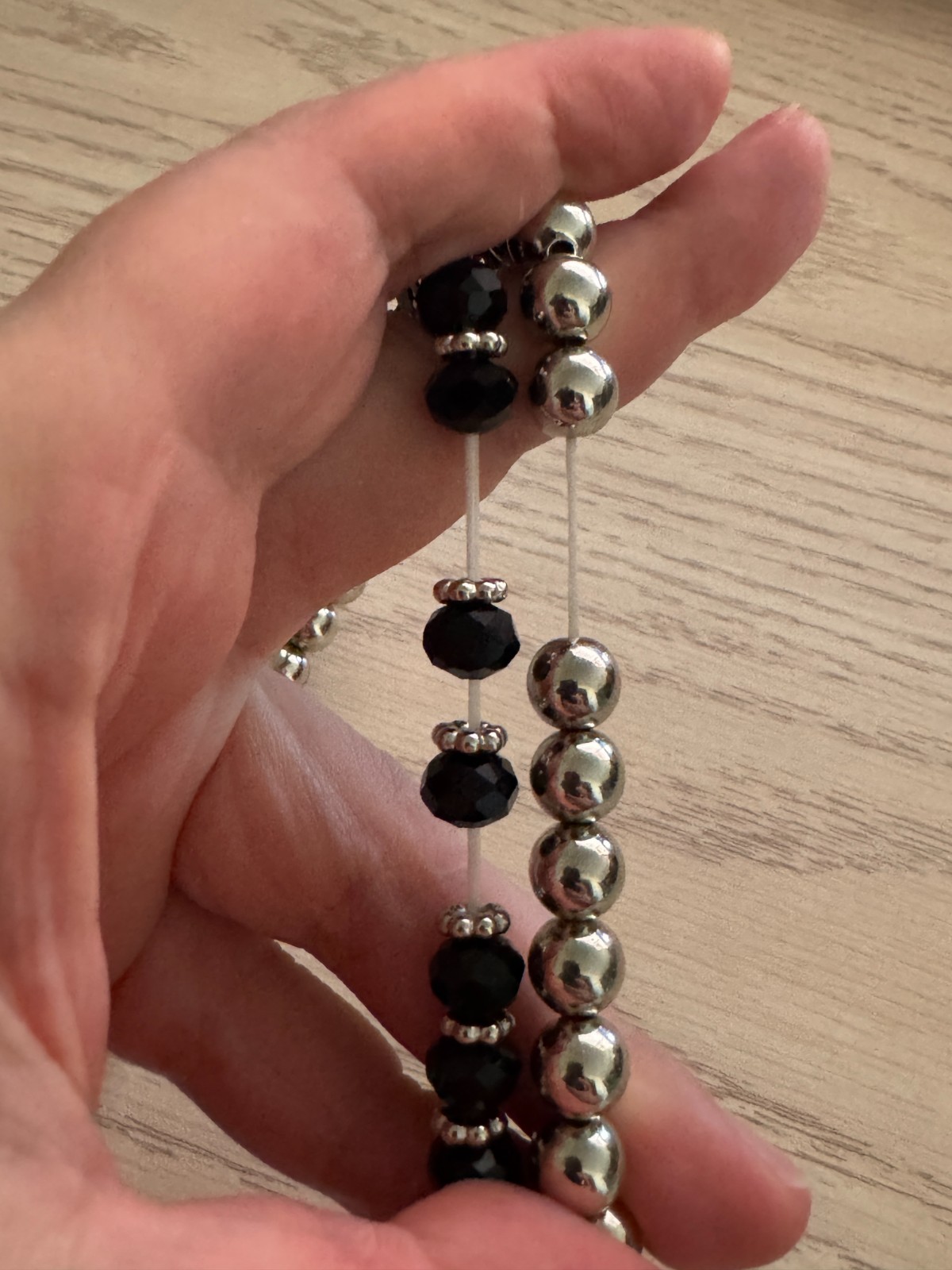 Gothic Halloween Spider Crystal Beaded Double Layer Elastic Necklace or Bracelet