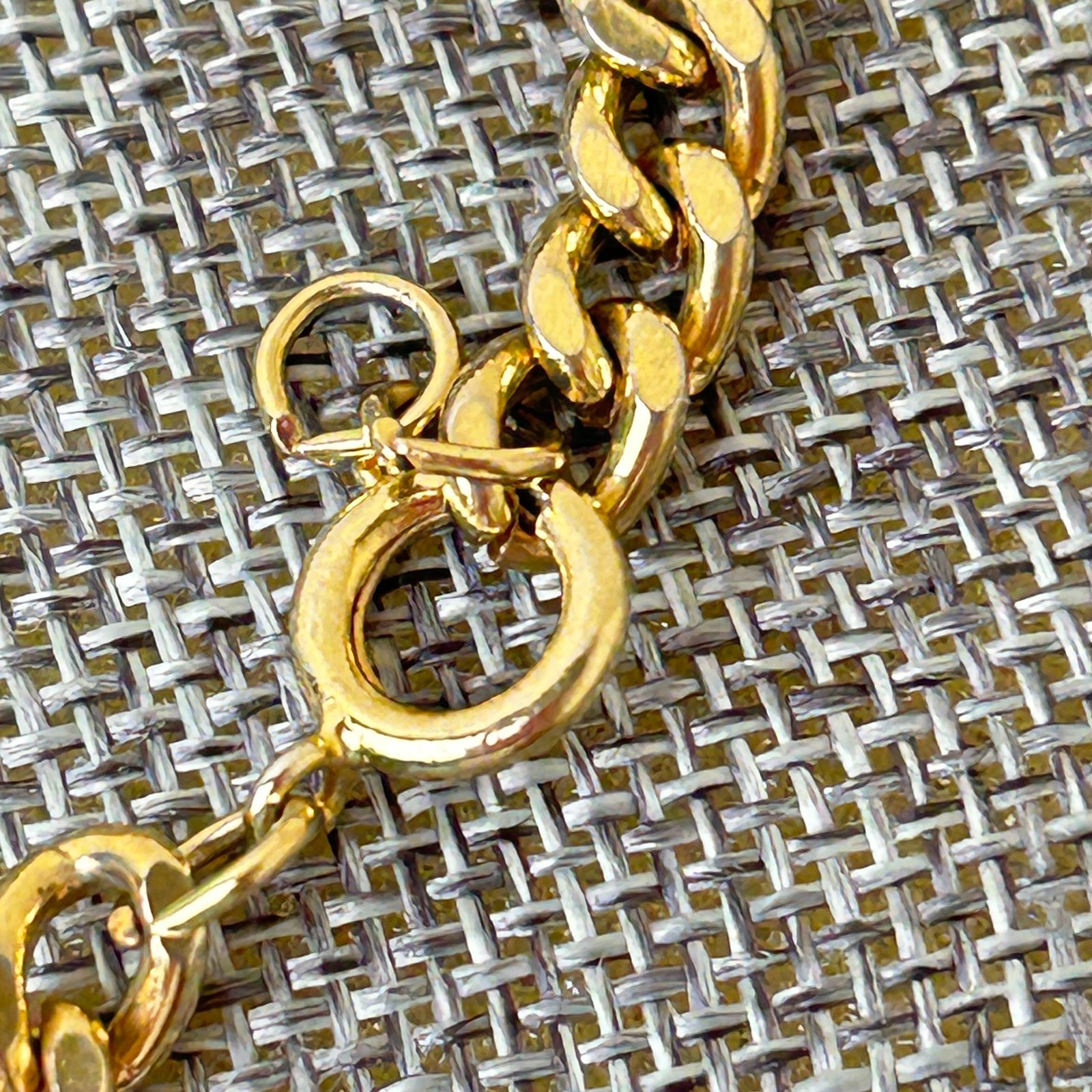 90s Curb Link Charm Necklace Gold Tone Chunky 18″ L Various Life Event Charms