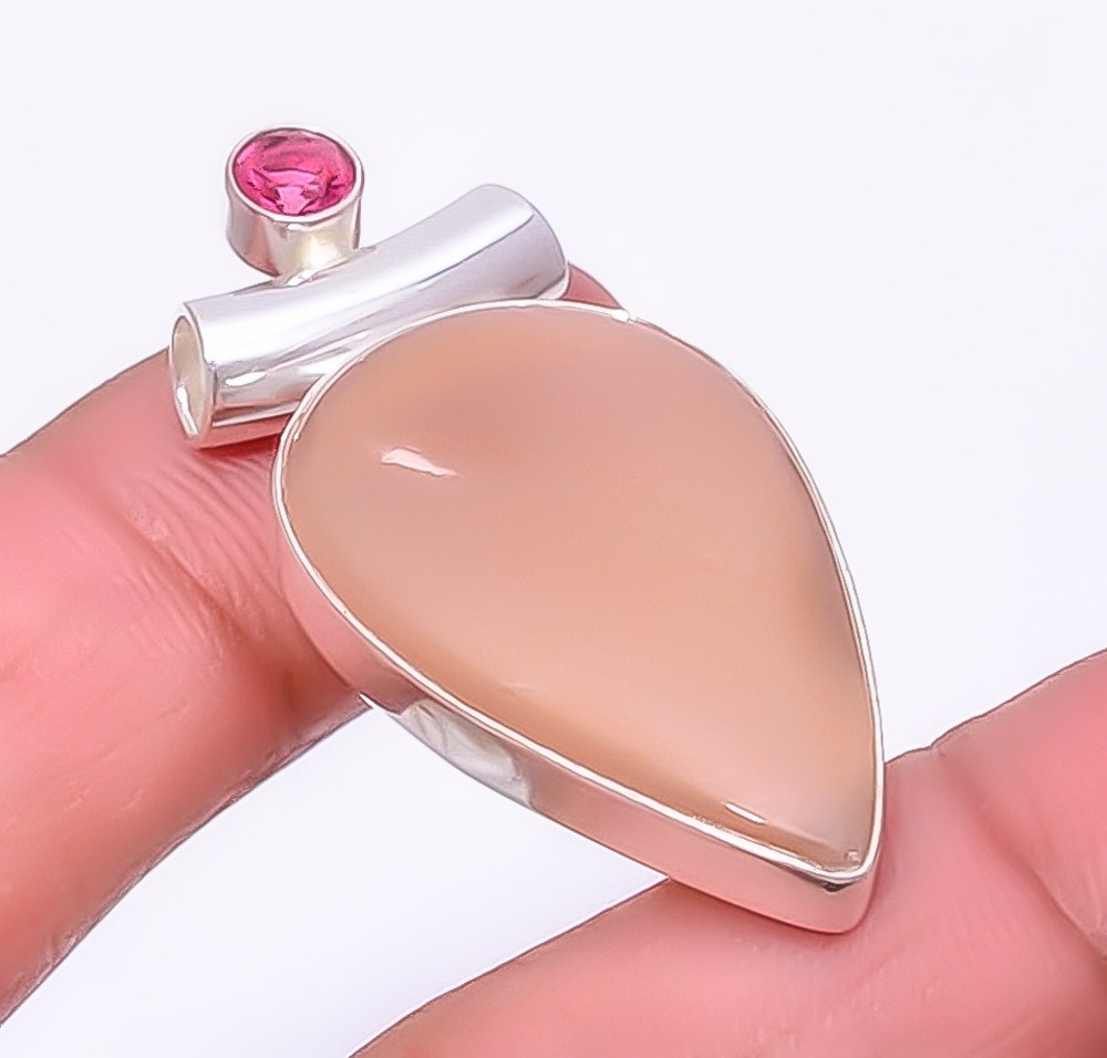 Moonstone – Sri Lanka 925 Sterling Silver Pendant 1.56″ P972926, Christmas Gift