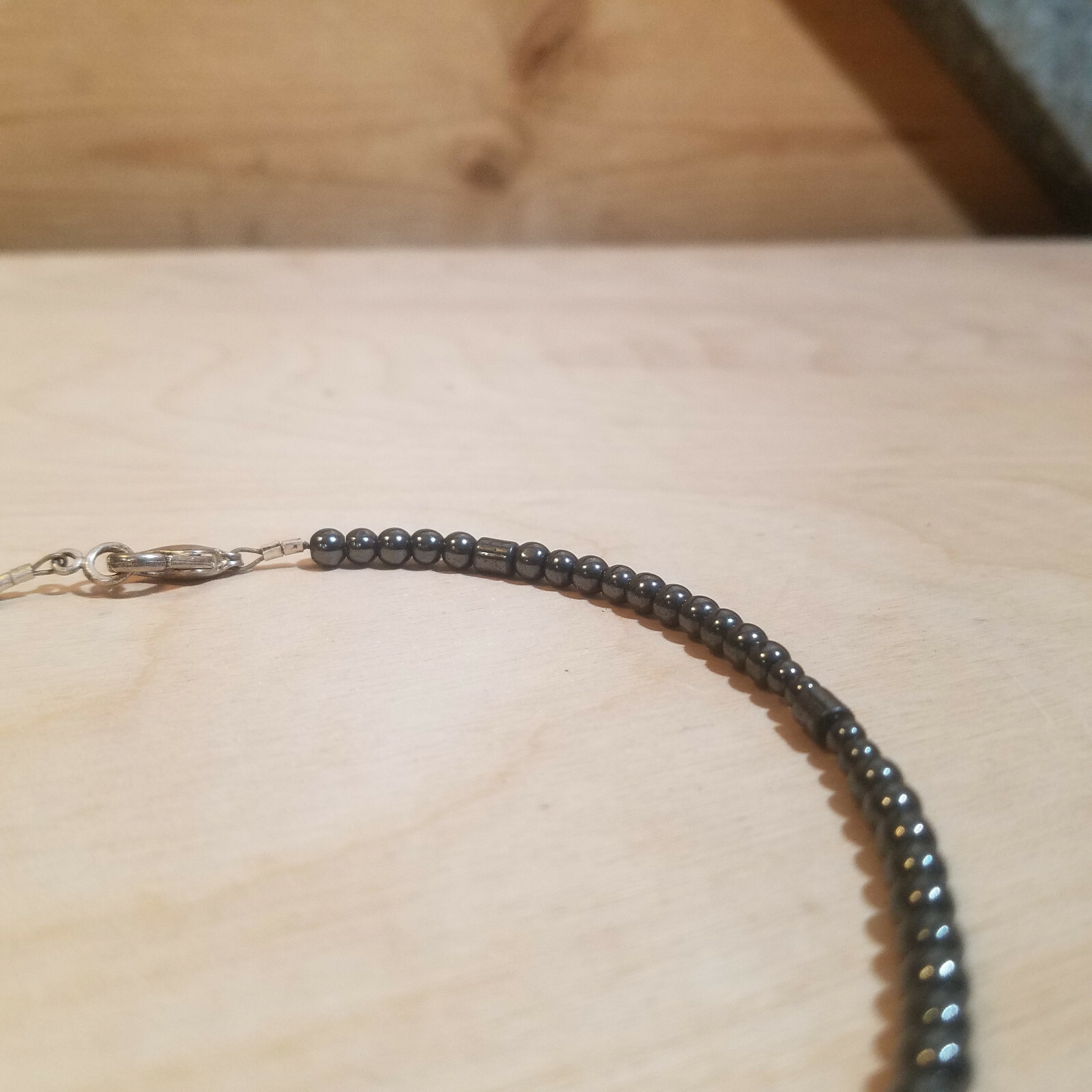 Hematite Choker Necklace Black Fashion Costume Punk Jewelry 6.5 in- Swanky Barn