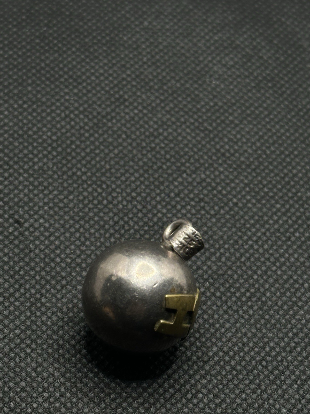 Vintage Sterling Silver Two-Tone Fairy Harmony Ball “I Love You” Pendant