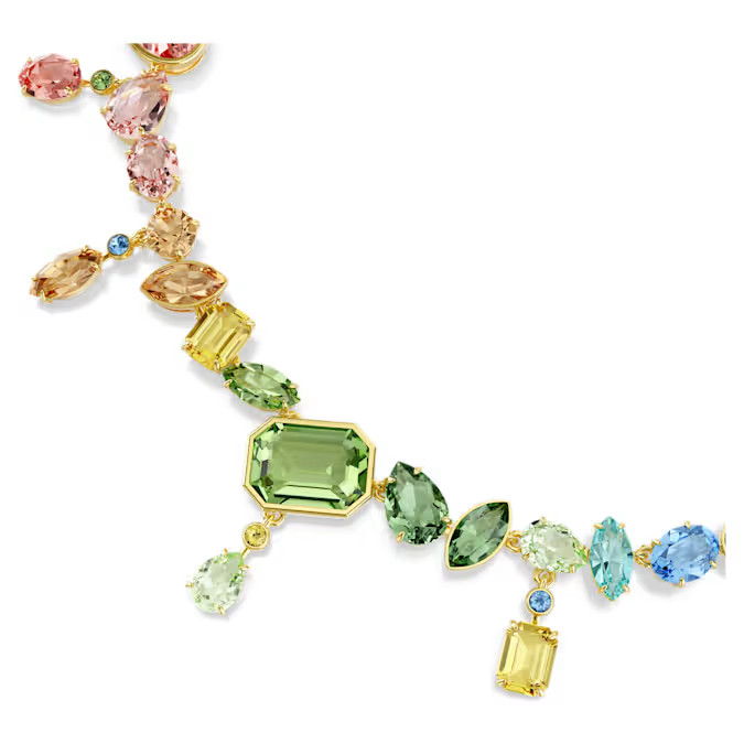 Swarovski Sparkling, gold-plated color Gema necklace