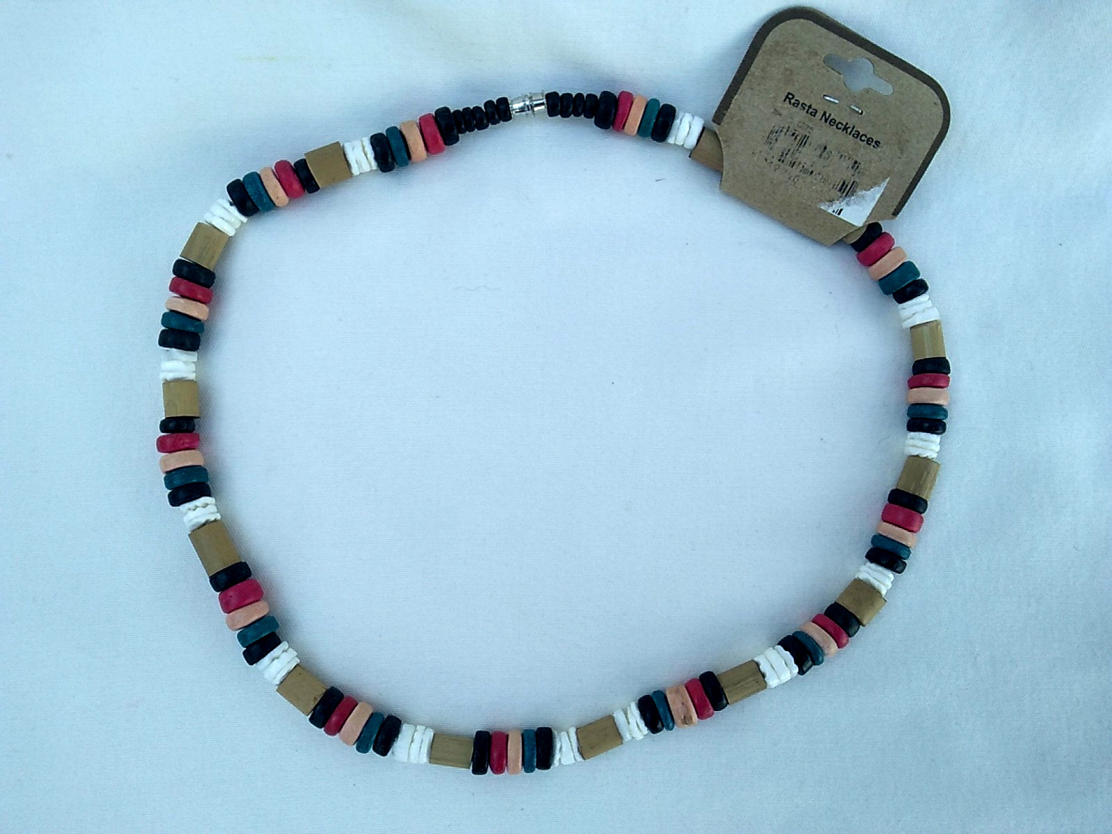 Rasta Ethnic Tribal Surfer Reggae Heishi Necklace 18″ Teen Men USA Seller New