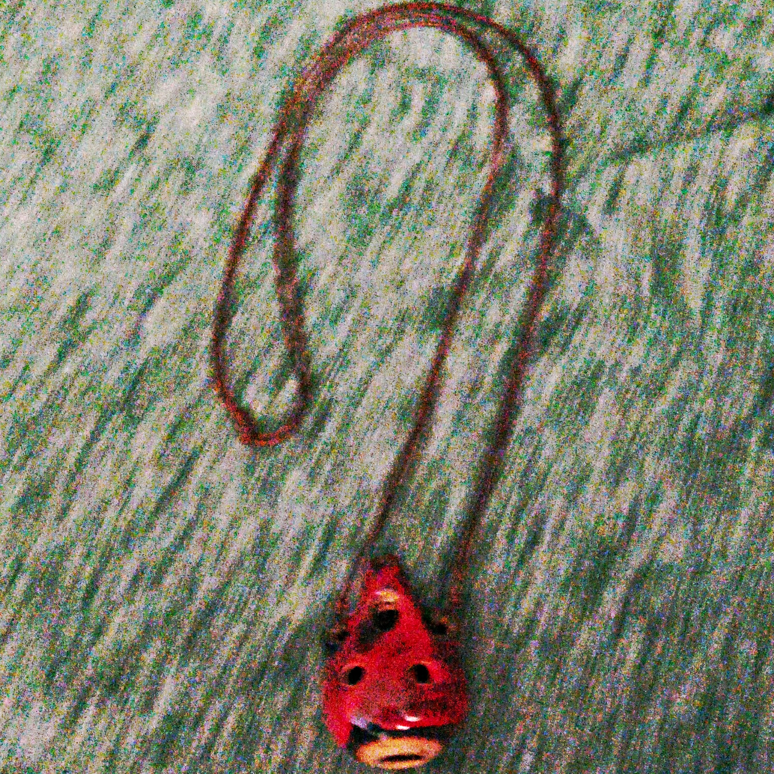 Red Ladybug Charm Pendant Necklace on Cord Chain Metal Insect Theme No Stone