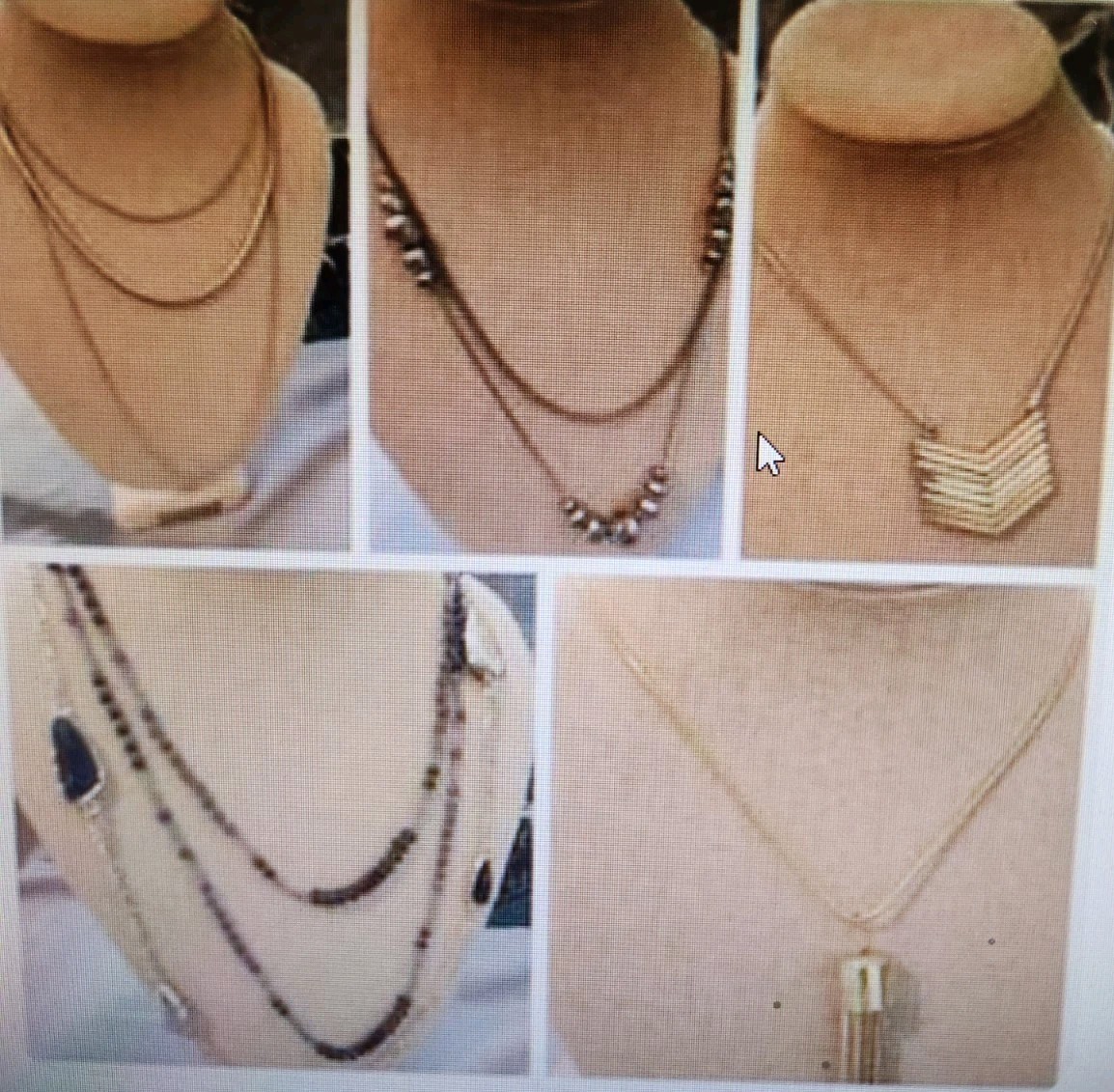 Bracelet Earring Necklace Closeout 5# Lot Beaded Chain Artisan/Store Stone Glass