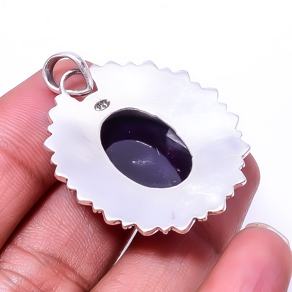 Purple Amethyst – Brazil Fine Art 925 Sterling Silver Pendant 1.76″ P939520519