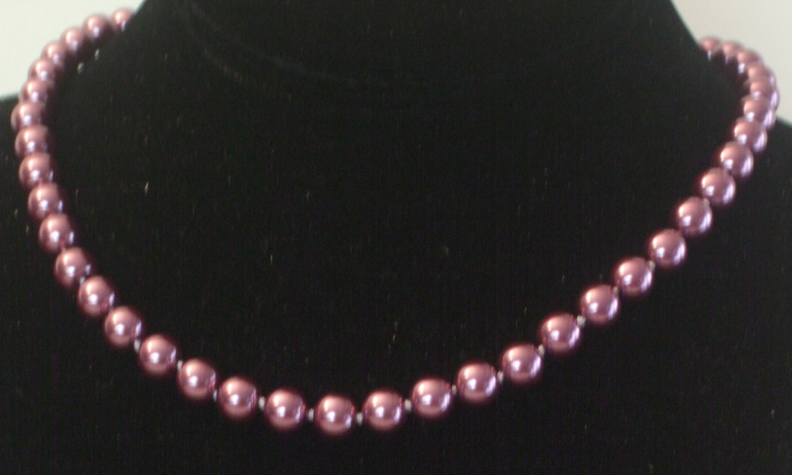 10MM Medium Purple South Sea Shell Pearl Necklace NEW (with gift bag)
