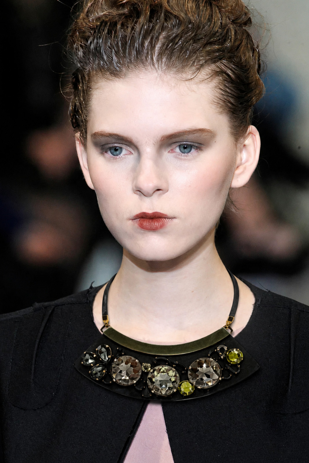 MARNI Strass Necklace with Black & Grey Crystals , COSUELO CASTIGLIONI Era VTG