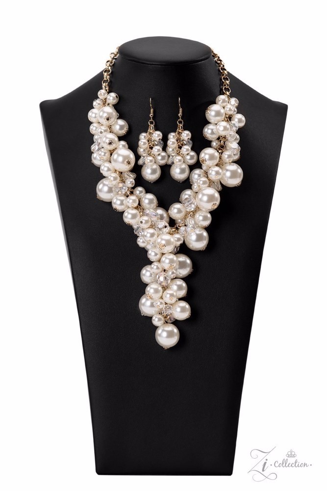 Paparazzi Flawless -Zi Collection Series -White – Necklace & Earrings