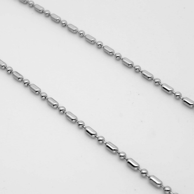 Wholesale New Stainless Steel Ball Beads Necklace Chain For Pendants 20″ – 32″