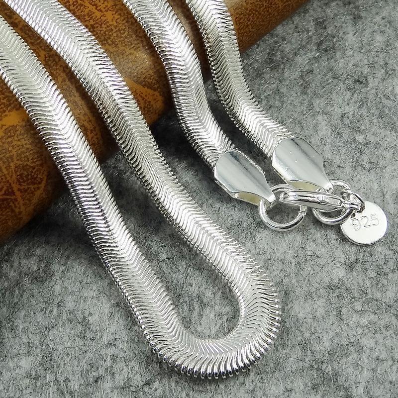 925 Sterling Solid Silver Men Women Jewelry Snake Chain 18- 24 Inch Necklace USA