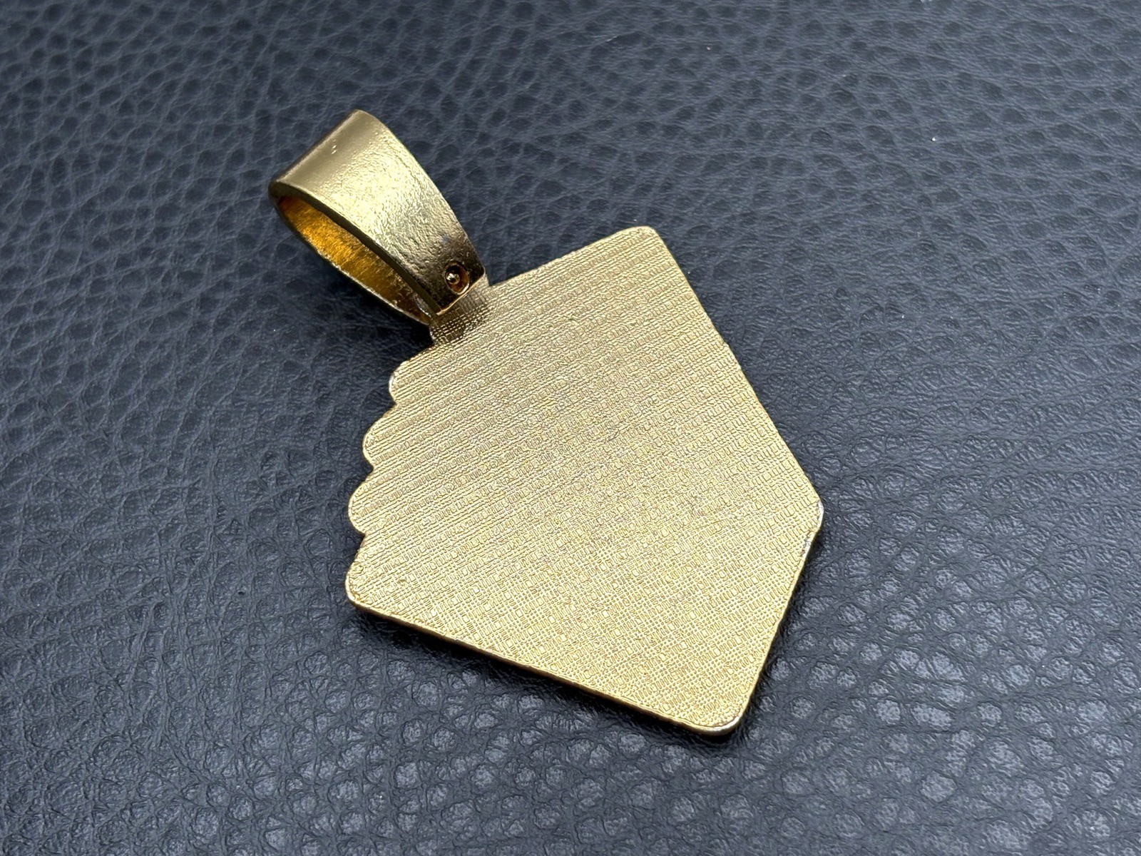 Gold Tone Iced Out Royal Flush Playing Cards Poker Pendant Hip Hop CZ Stones