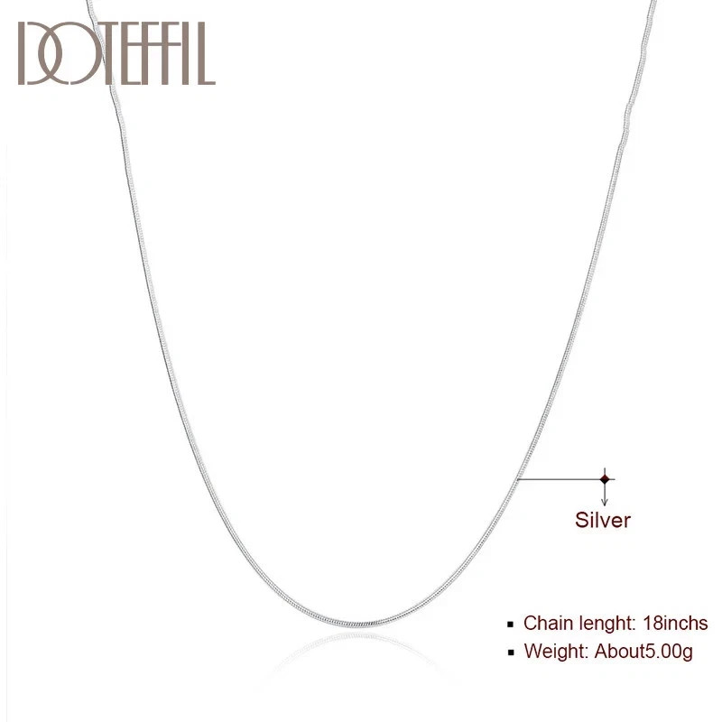 10pcs Hot Sale 925 Sterling Solid Silver 1mm Snake Chain Necklace Jewelry Gift