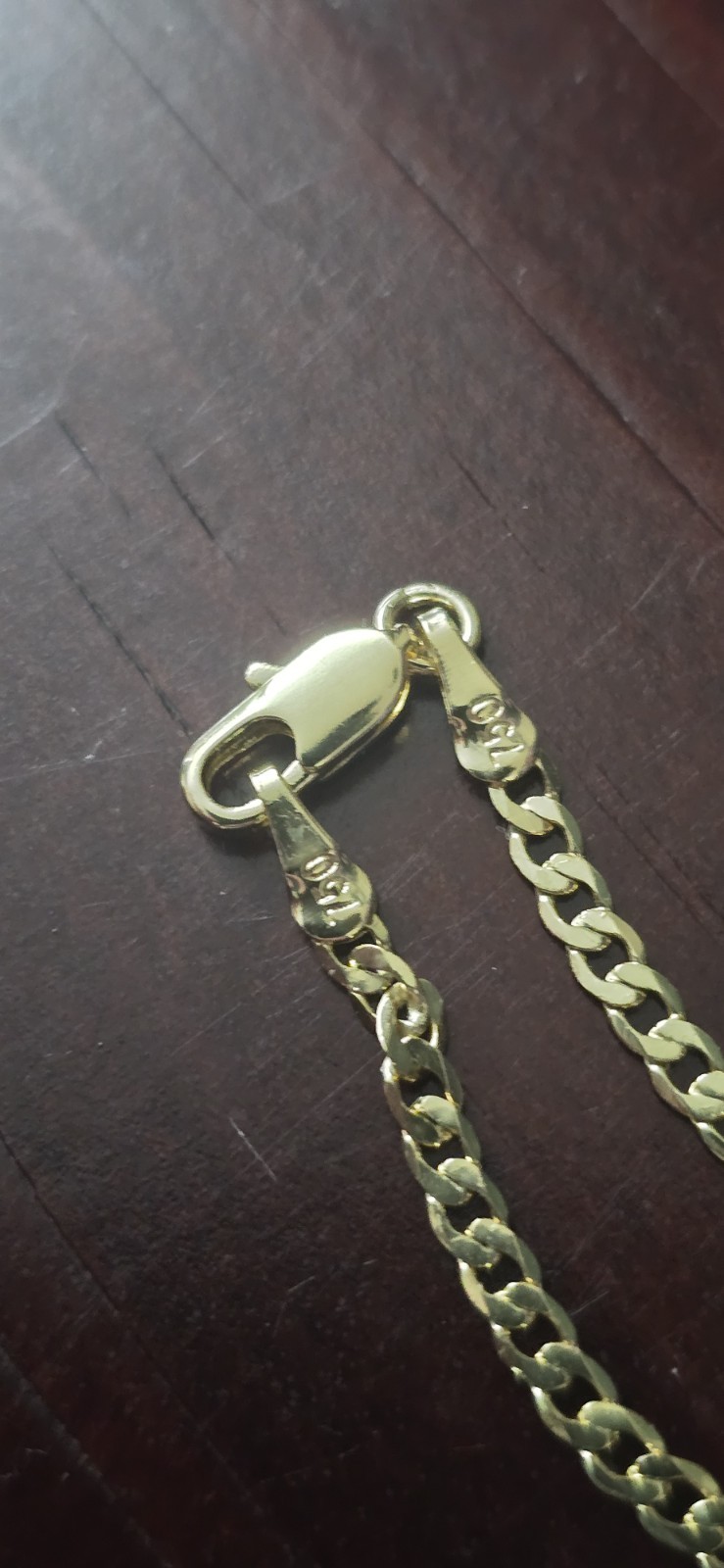 X2 – Italian 18k Gold Curb Chain Necklace 2.5mm 18 Inches Long