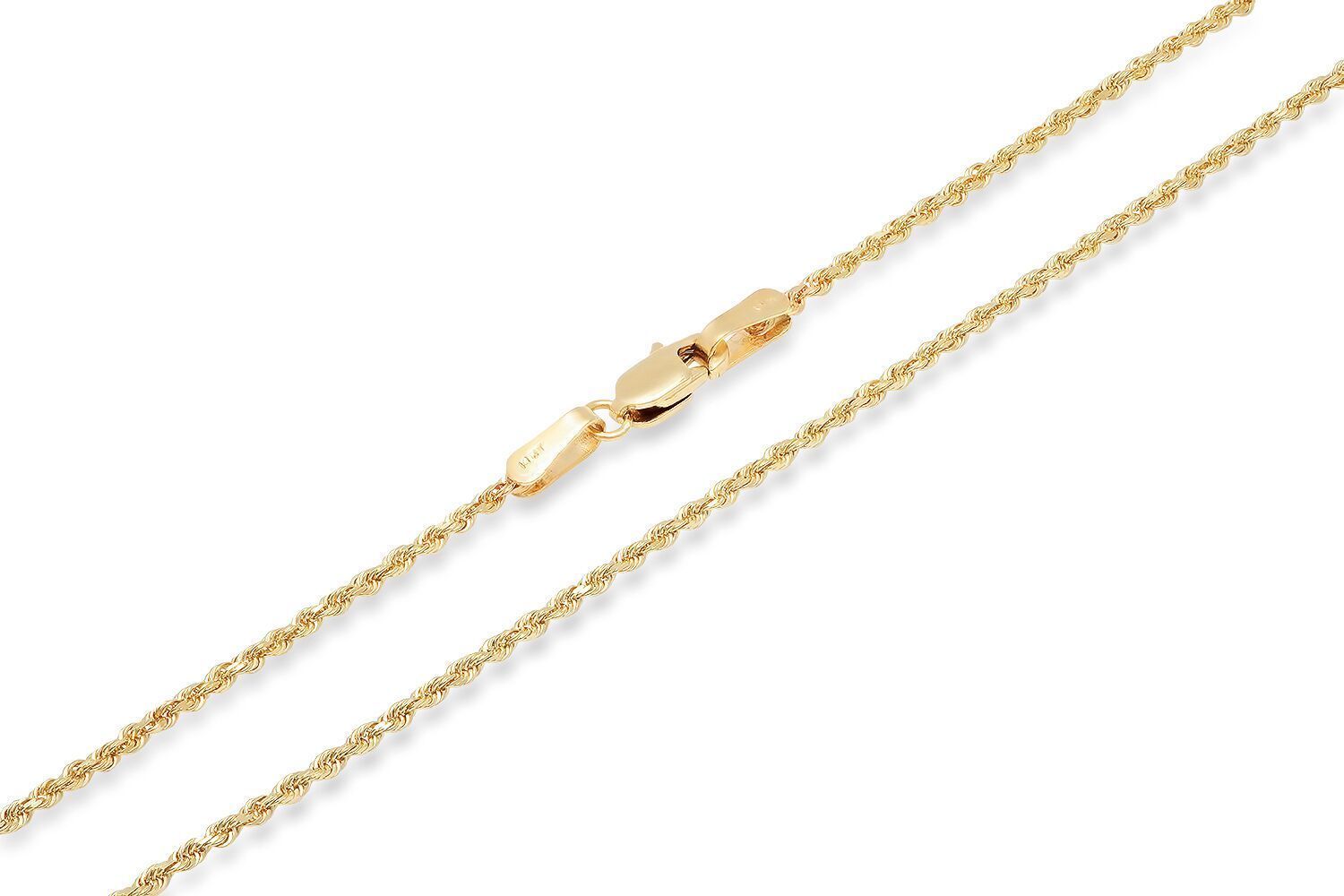 14k Solid Yellow Gold Rope Chain Necklace Bracelet 1mm-10mm Men Women Sz 7″-30″