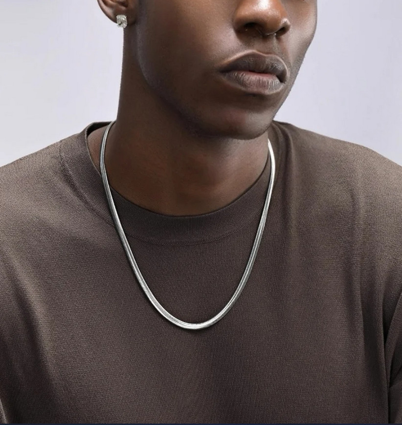 Silver Plated Flat Snake Chain 18- 24 In Necklace 2-4 mm Men Women Jewelry USA