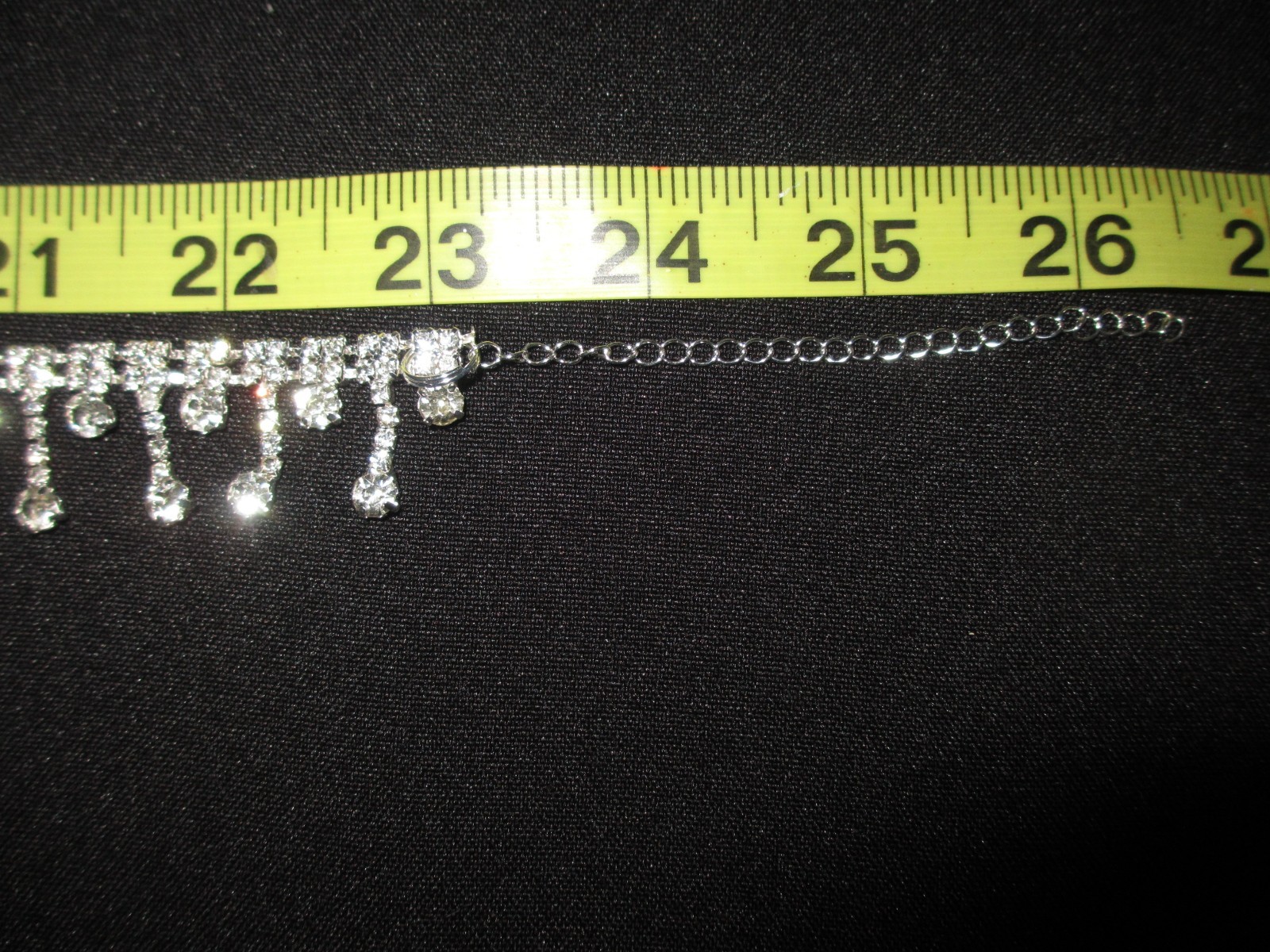 Rhinestone Hat Band Chain Necklace Sparkly Crystal Western Bonnet Belt Trim NEW