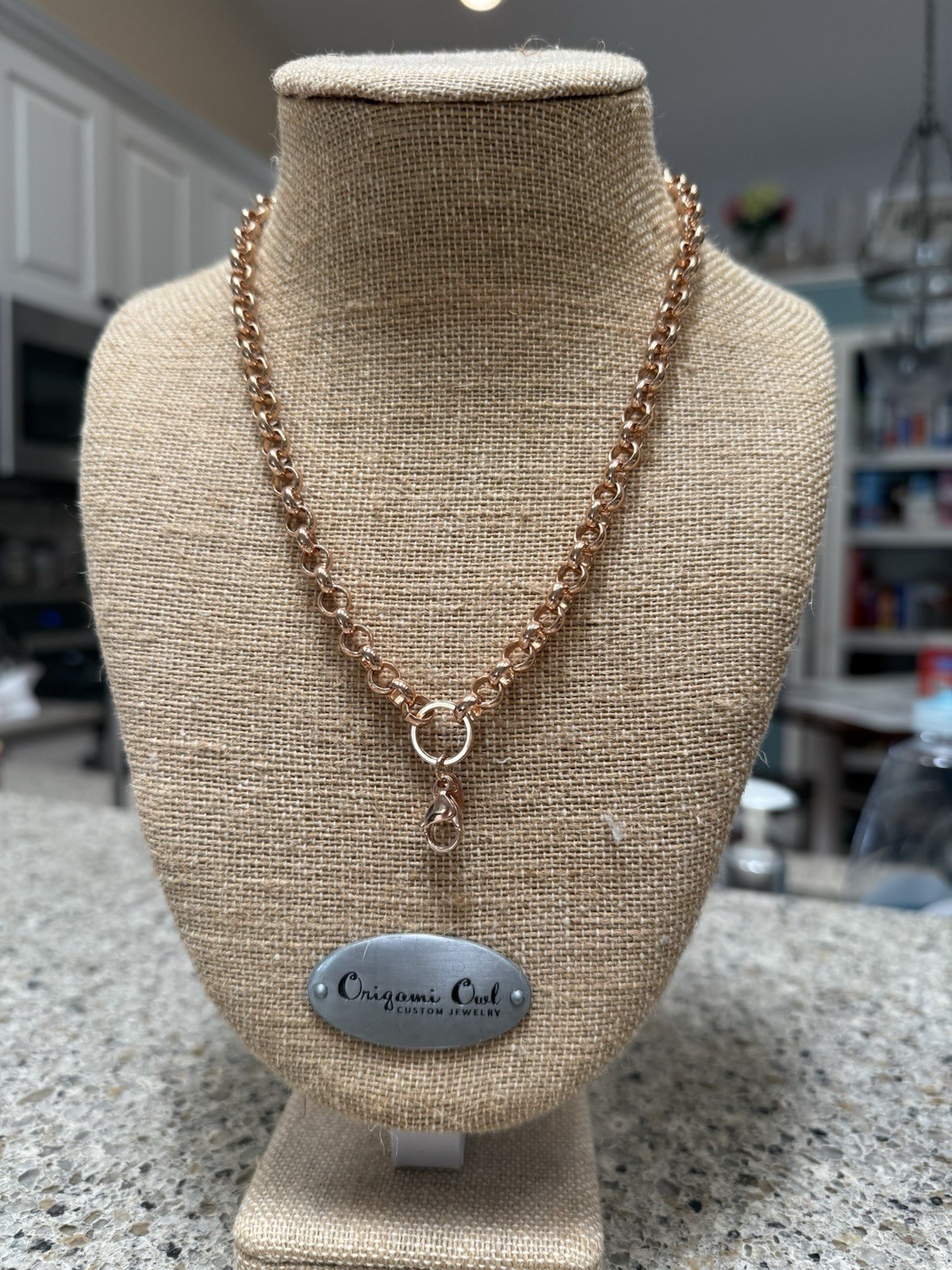 Authentic Origami Owl Thick Rolo in Rose Gold NEW Rare Retired Popular Chain