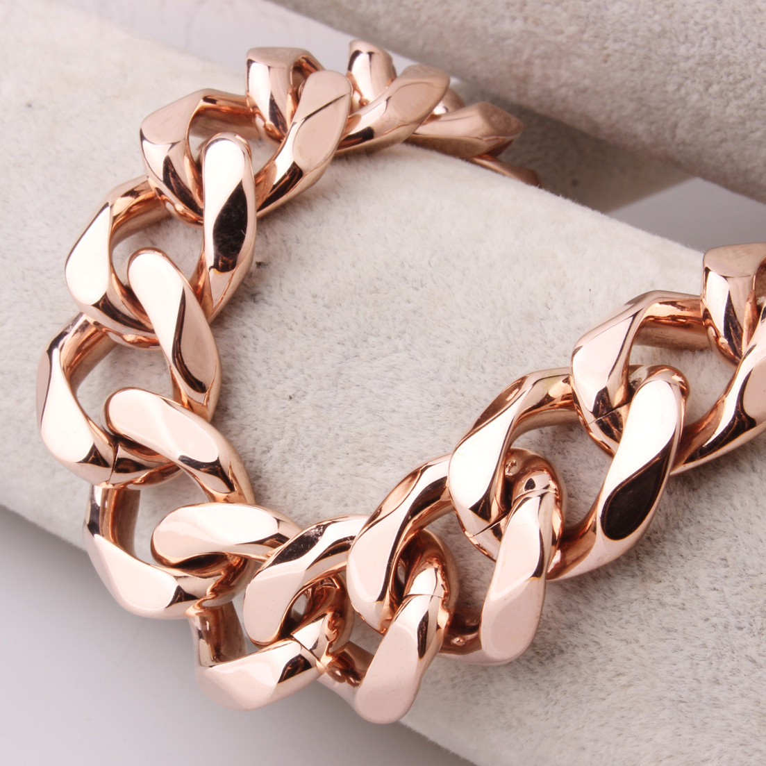 13/15mm Heavy Cut Men’s Chain Stainless Steel Curb Cuban Link Bracelet Necklace