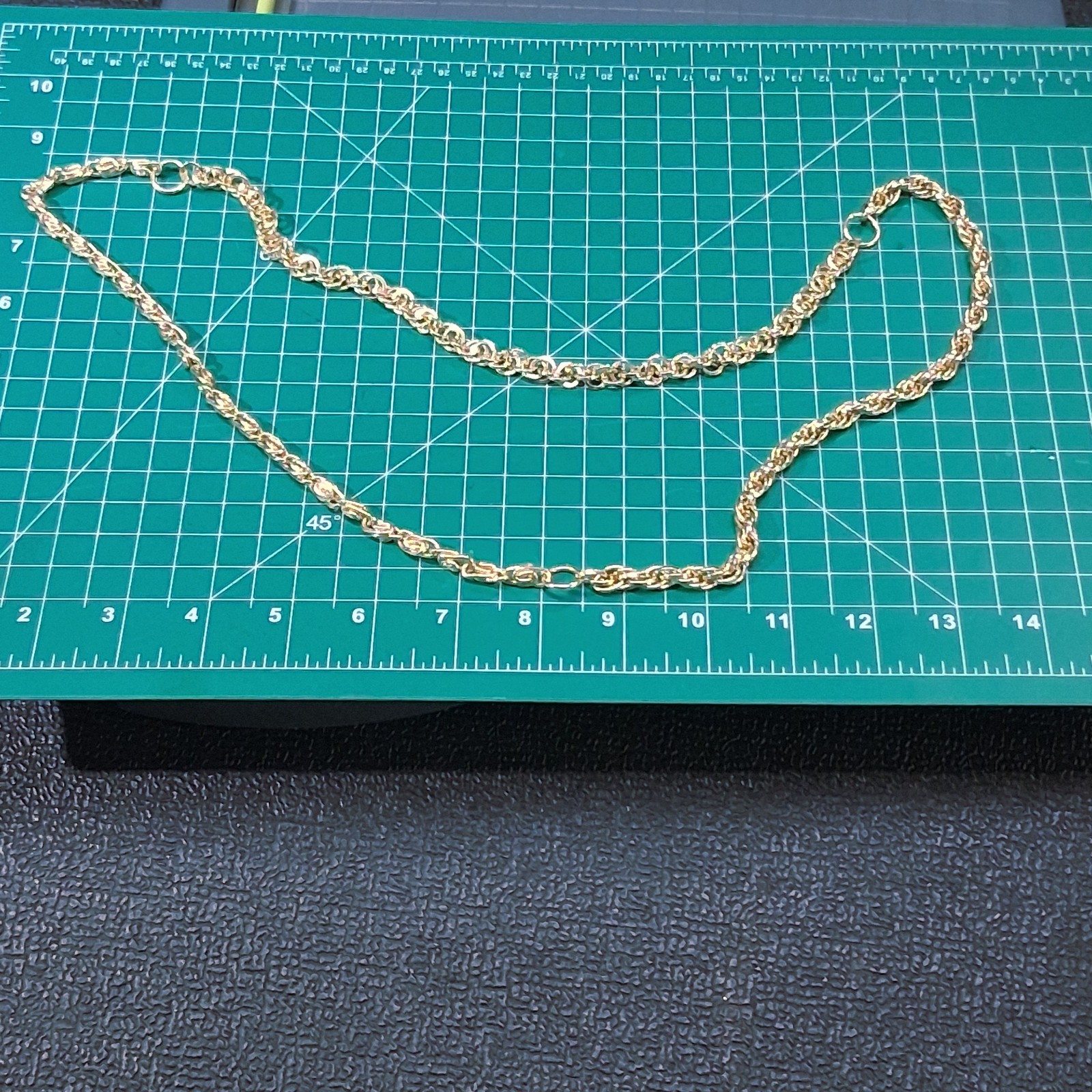 Polished Thick 35” Wheat, Snail & Double Link Rolo Chain Necklace