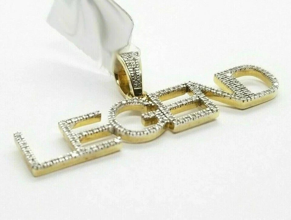 Simulated Diamond 1.50 Ct Round Men’s Letter Pendant 14k Yellow Gold Plated