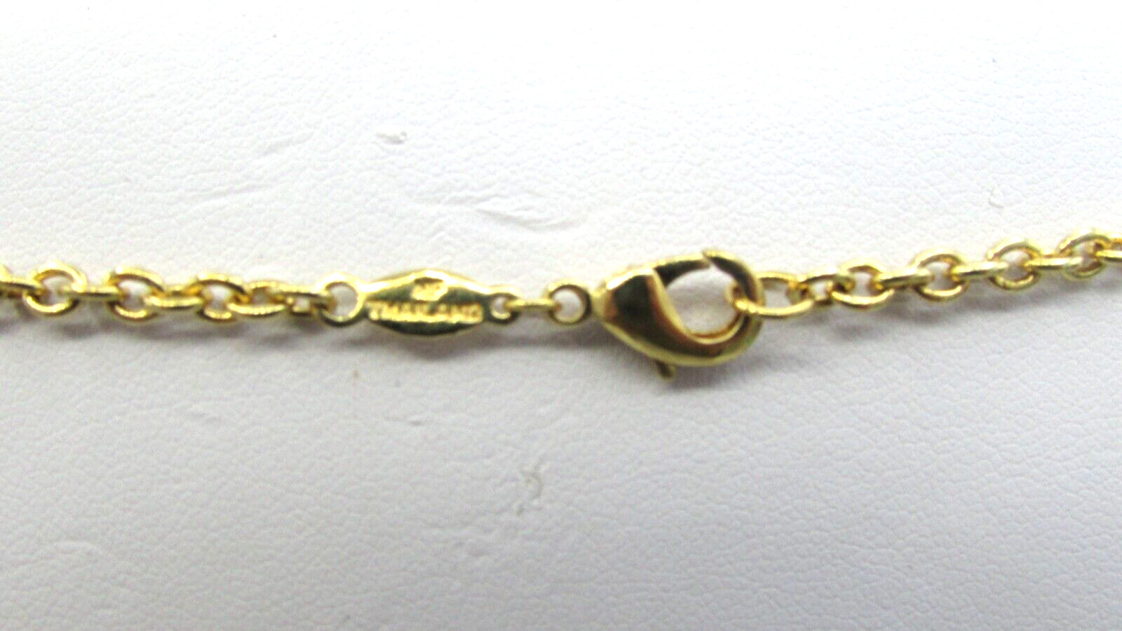 NF 30″ GOLD TONE CHAIN w/ 2.5″ GREY AGATE HARMONY PENDANT NWOT JB17