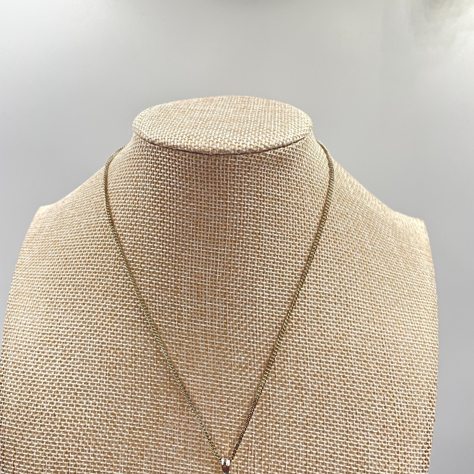 Adjustable Silver-Tone Curb Chain Rhinestone Pave Teddy Bear Pendant Necklace