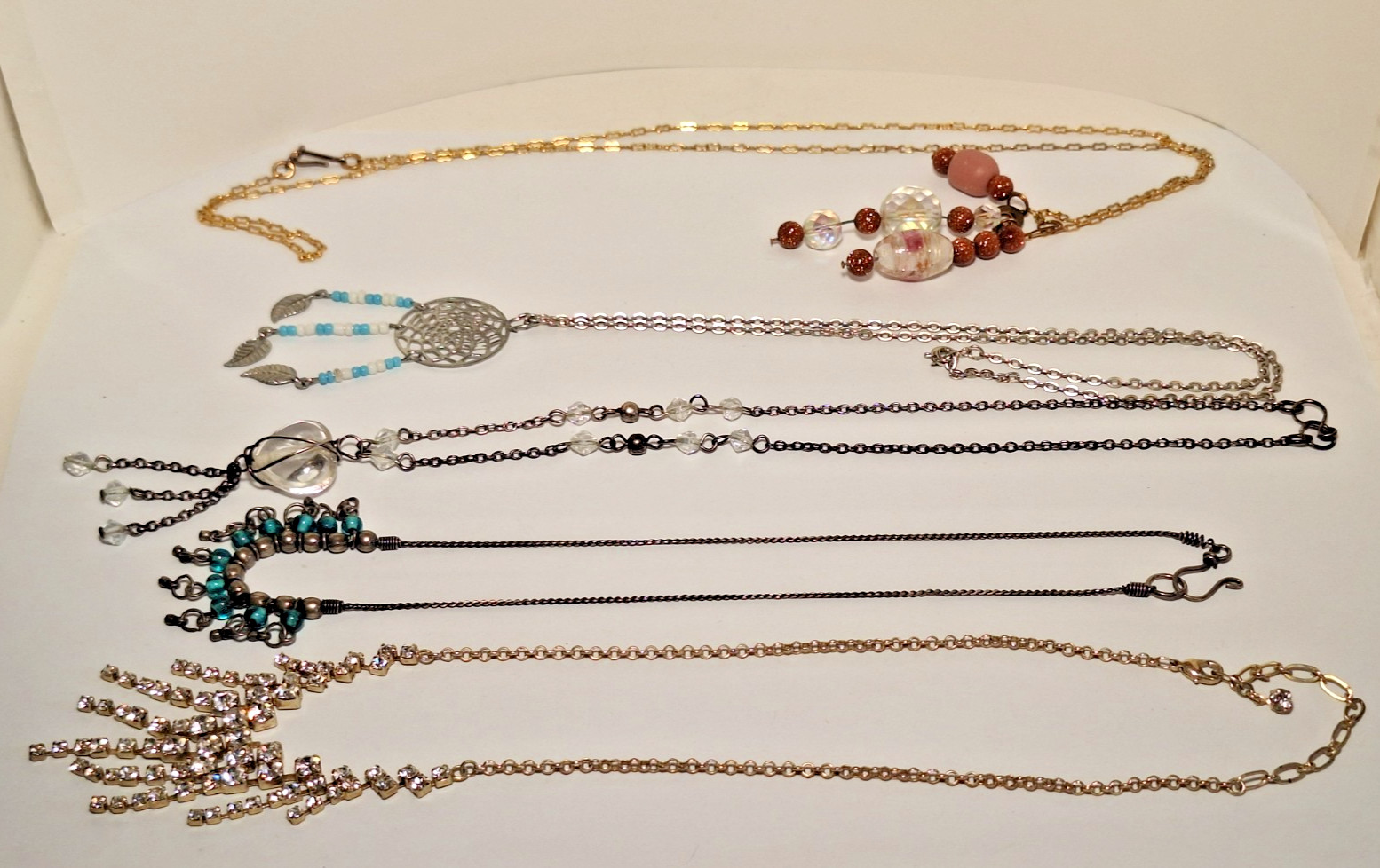 Lot of 5 Unbranded Wearable Fashion Jewelry Necklaces