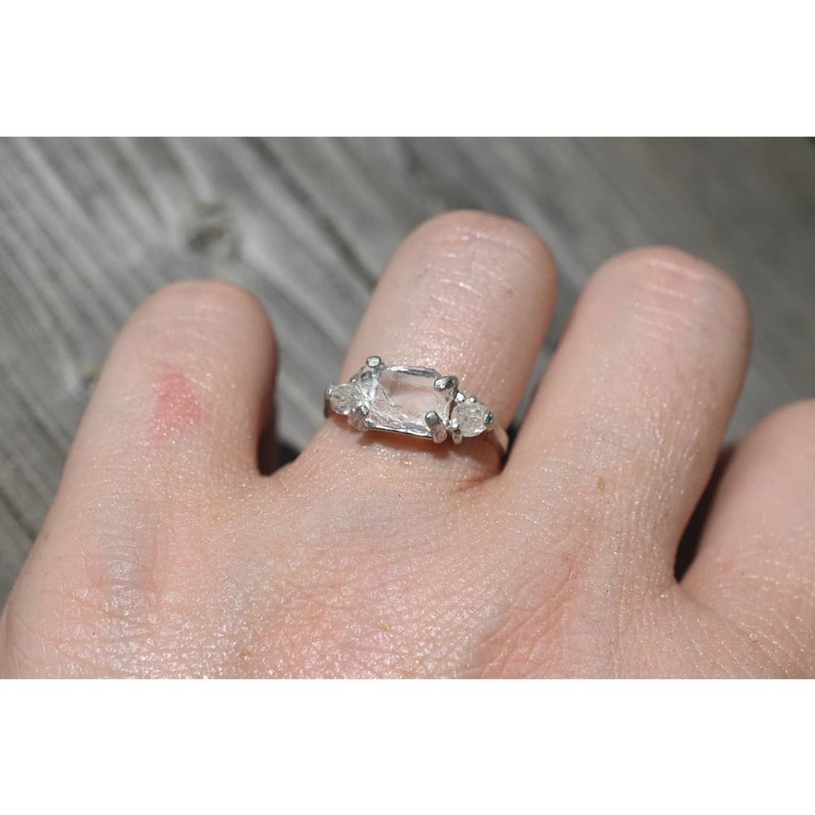 Natural Diamond Ring, Raw Diamond Ring, Uncut Diamond Ring, Engagement R…