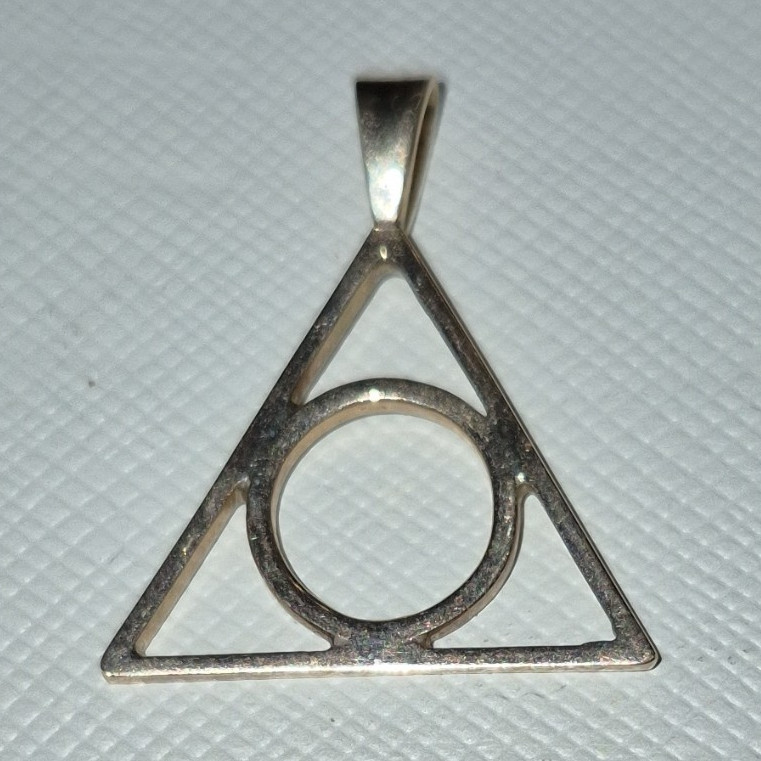 Silver Tone Triangle Charm Pendant, Signs & Symbols Theme
