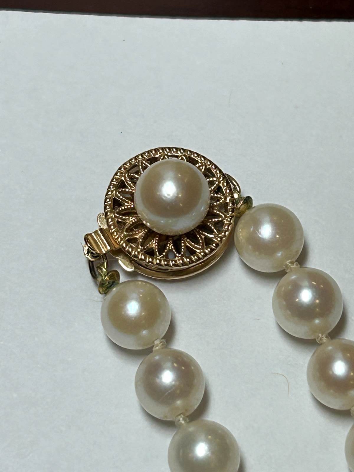 6.5mm Pearl Necklace (16 in) 14k Gold Clasp