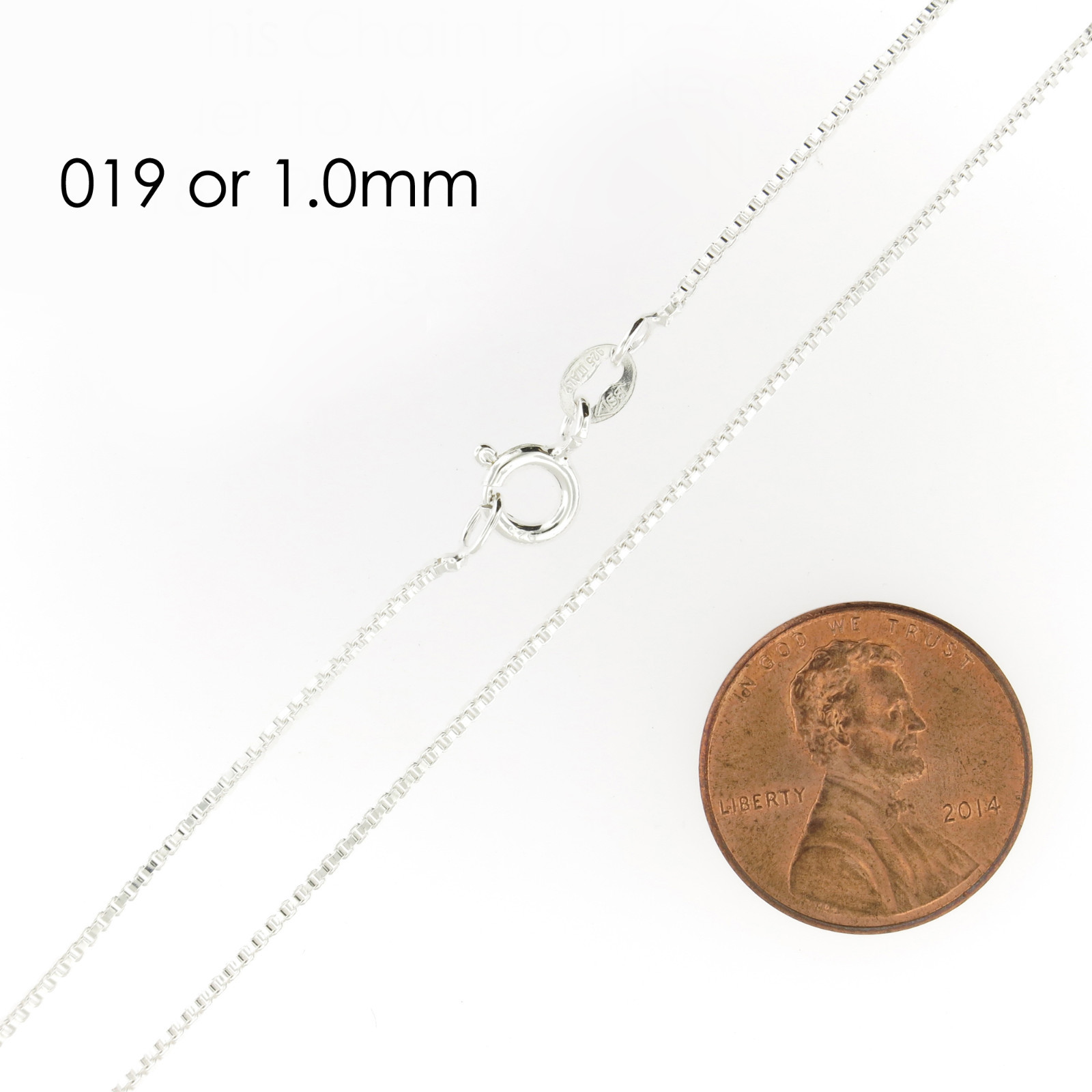Sterling Silver BOX Chain Necklace All Sizes Stamped .Italy