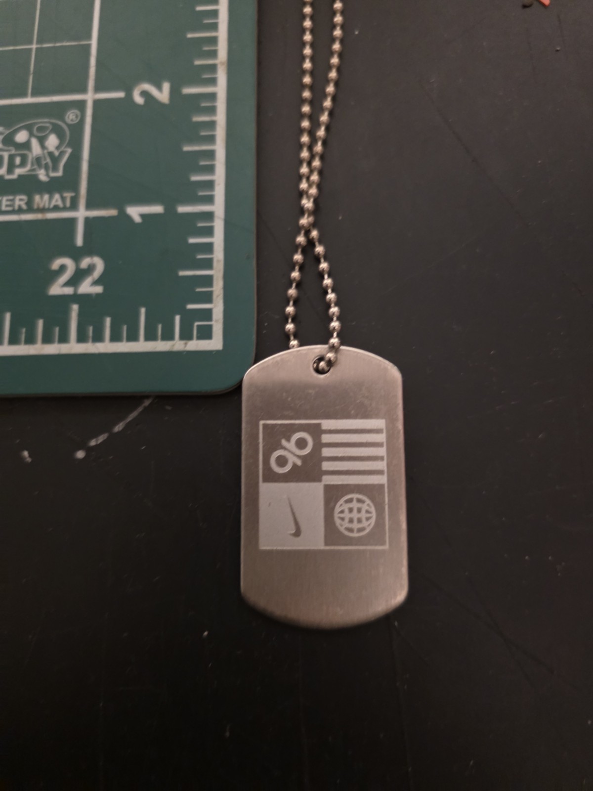 Nike Olympics Dog ID Tag Pendant W/ Ball Chain Necklace