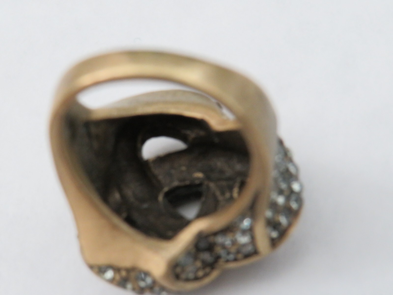 Heidi Daus crystal Infinity celtic hoops knot rows costume Ring Jewelry Size 9
