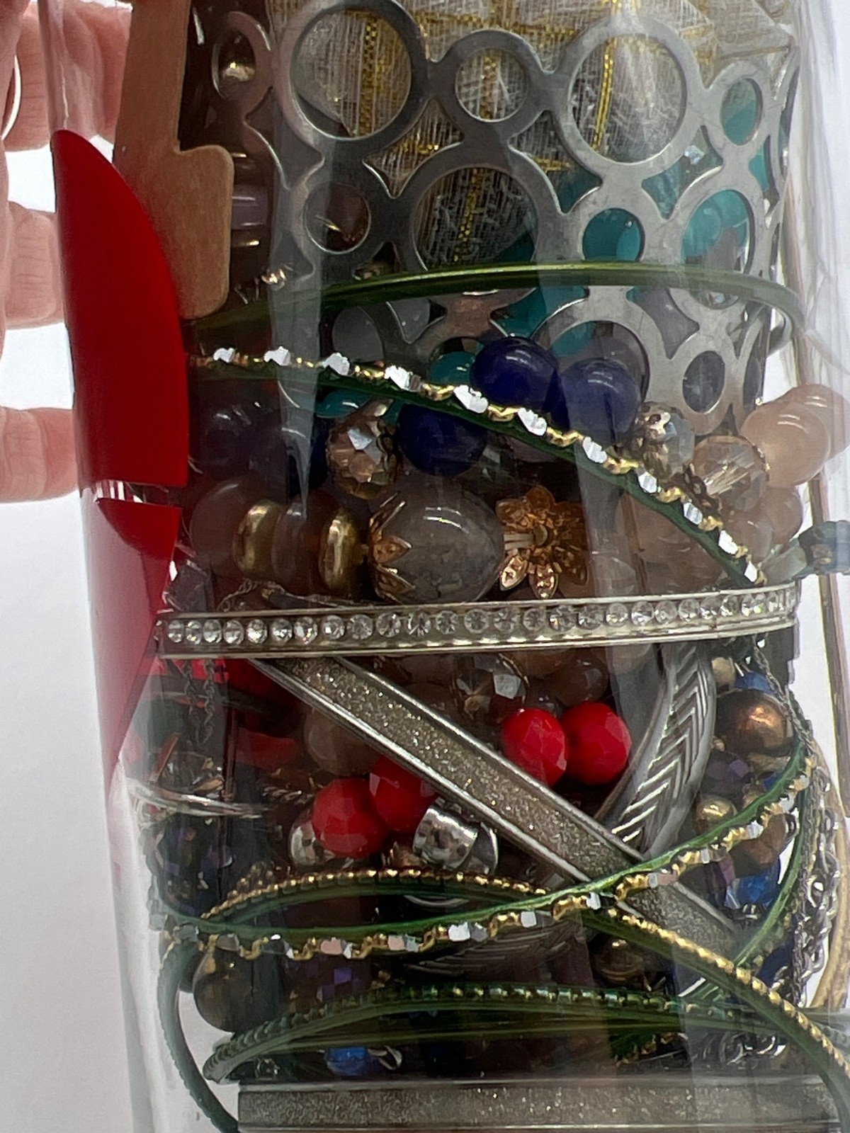 Assorted Jewelry Gift Set In Love-Themed Glass Vase