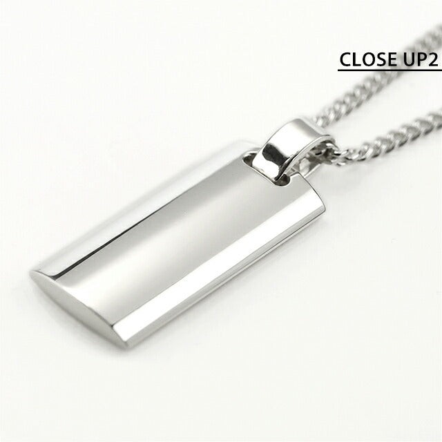 Gucci Necklace Men’s Women’s Brand GUCCI Diamante Plate Logo Silver